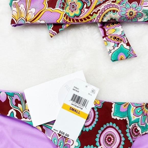 NWT Becca by Rebecca Virtue Groovy Floral Candace Top & Matching Bottoms - Picture 7 of 7